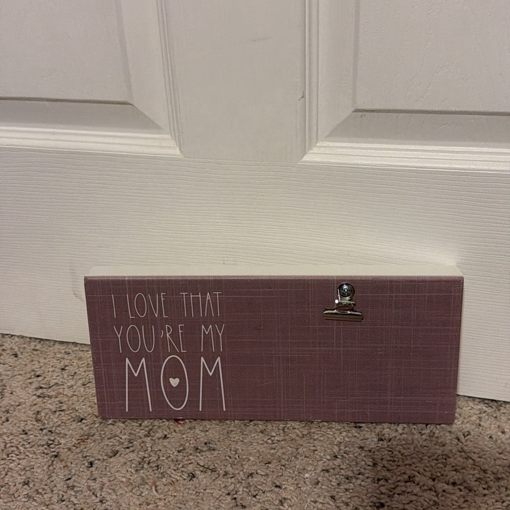 Purple Wall Decor Sign with Clip